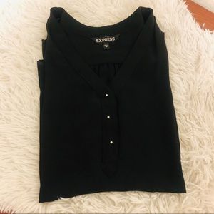 Express Front Buttoned Satin Top